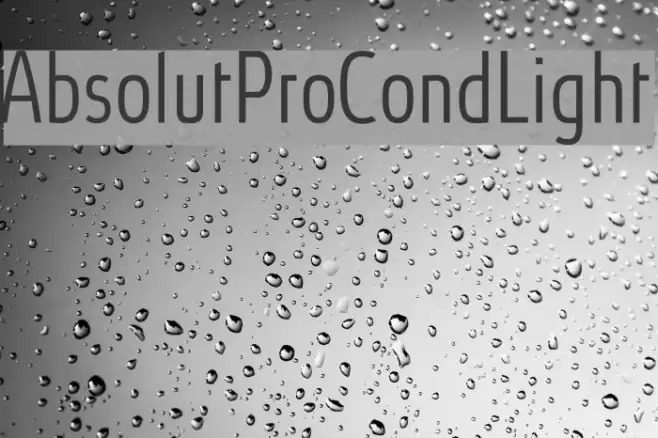 AbsolutProCond-Light Font examples