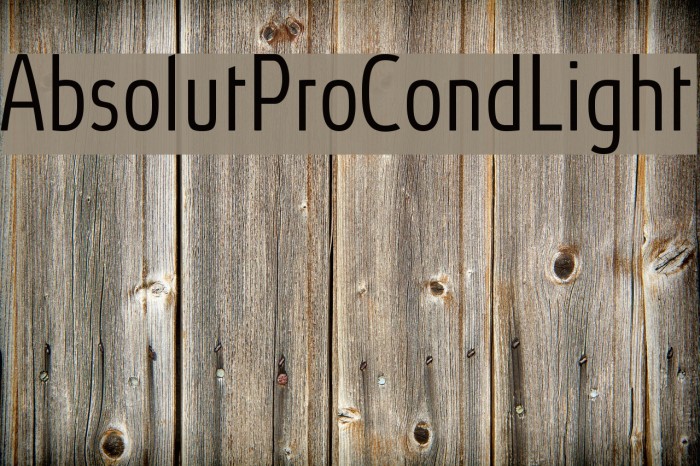 AbsolutProCond-Light Font examples