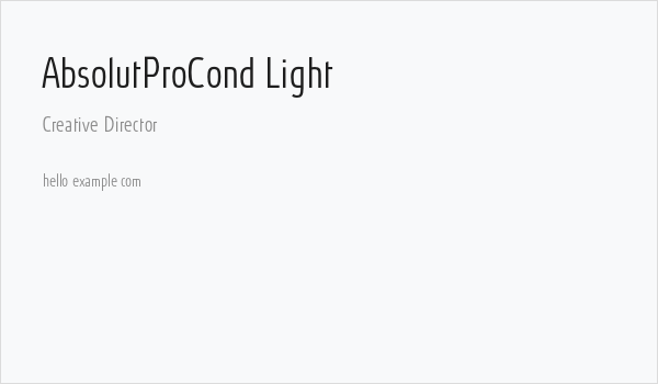 AbsolutProCond-Light Business Card