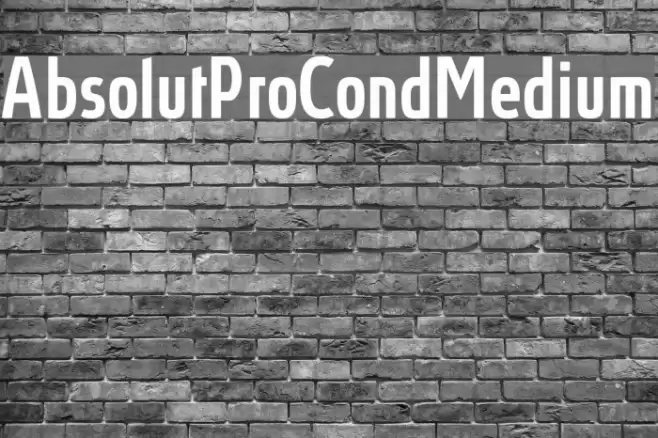 AbsolutProCond-Medium Font examples