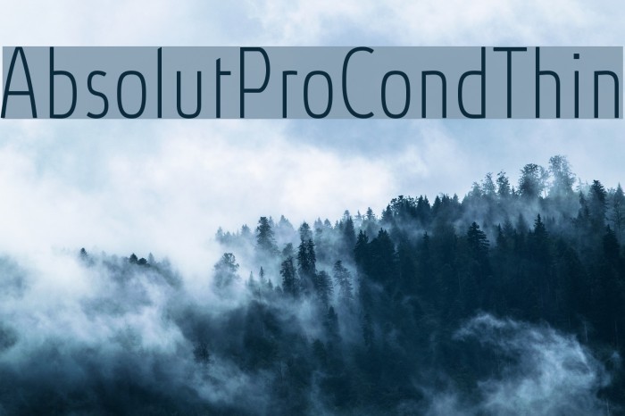 AbsolutProCond-Thin Font examples