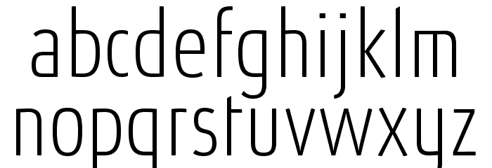 AbsolutProCond-Thin Font LOWERCASE