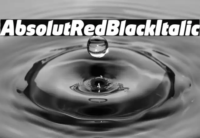 AbsolutRed-BlackItalic Font examples
