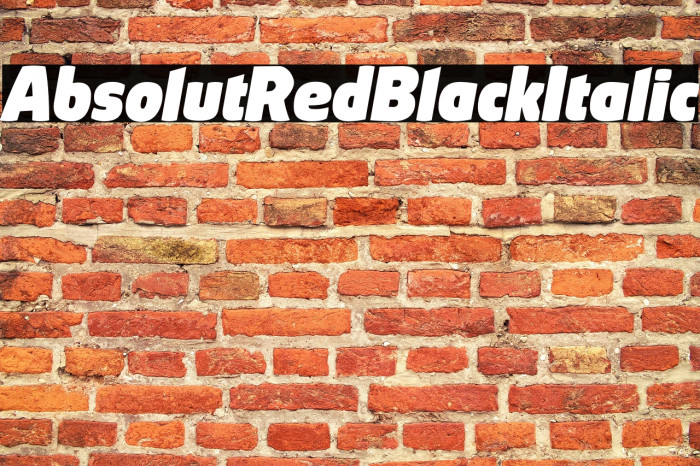 AbsolutRed-BlackItalic Example 2