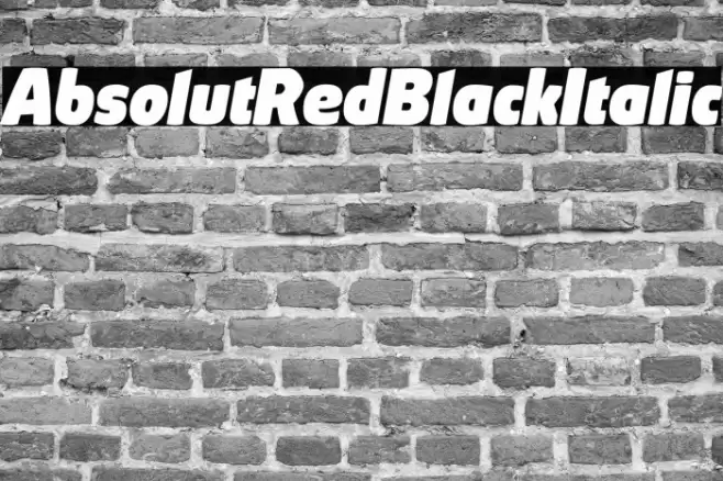 AbsolutRed-BlackItalic Font examples