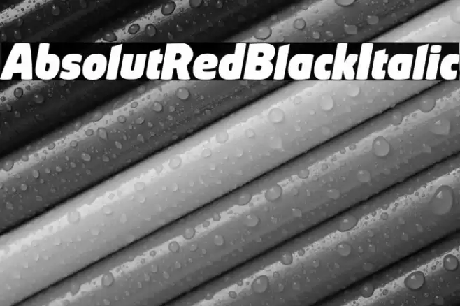 AbsolutRed-BlackItalic Font examples