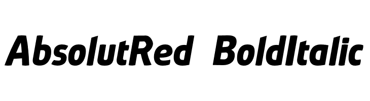 AbsolutRed-BoldItalic  font caratteri gratis
