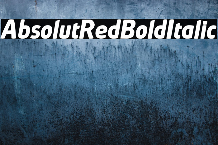 AbsolutRed-BoldItalic Example 3