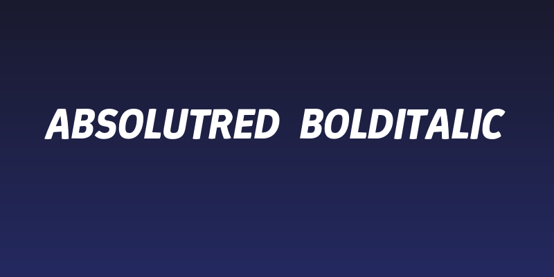 AbsolutRed-BoldItalic Social Header