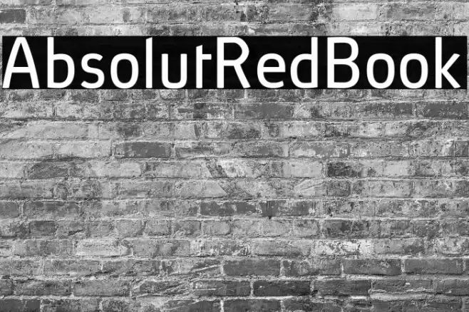 AbsolutRed-Book Font examples