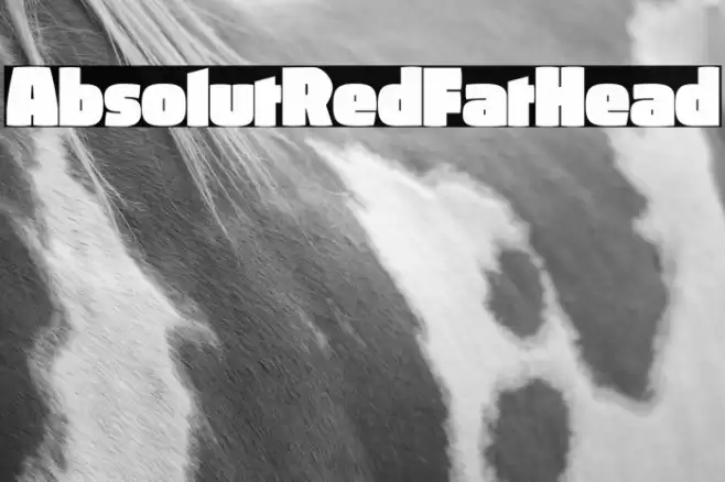 AbsolutRed-FatHead Font examples