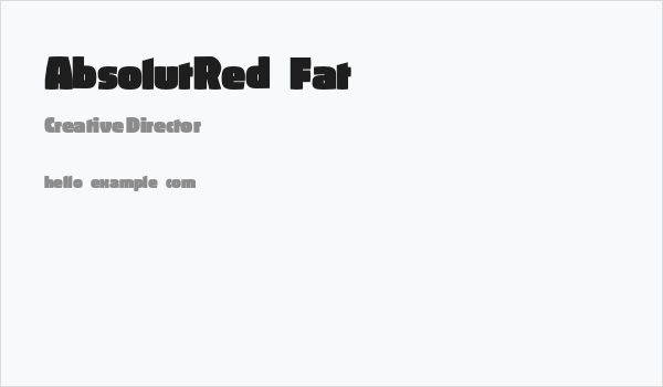 AbsolutRed-Fat Business Card