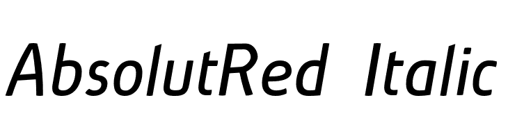AbsolutRed-Italic  les polices de caractères gratuit tlcharger