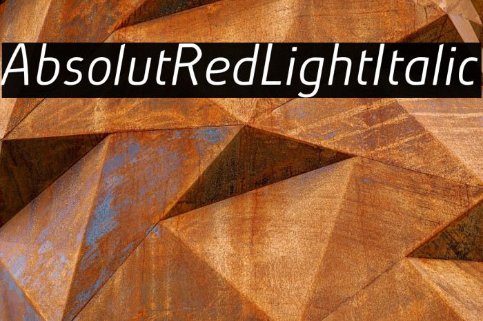 AbsolutRed-LightItalic Example 1