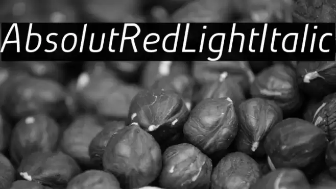 AbsolutRed-LightItalic Font examples