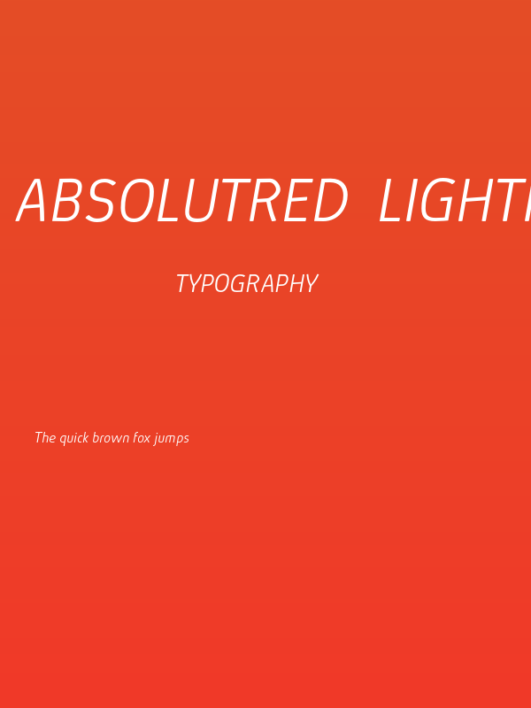 AbsolutRed-LightItalic Poster