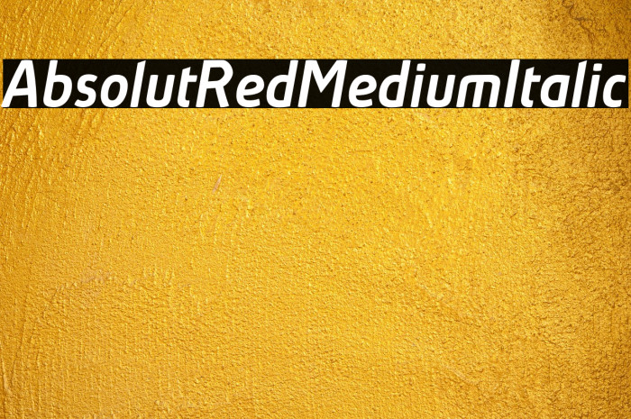 AbsolutRed-MediumItalic Example 2