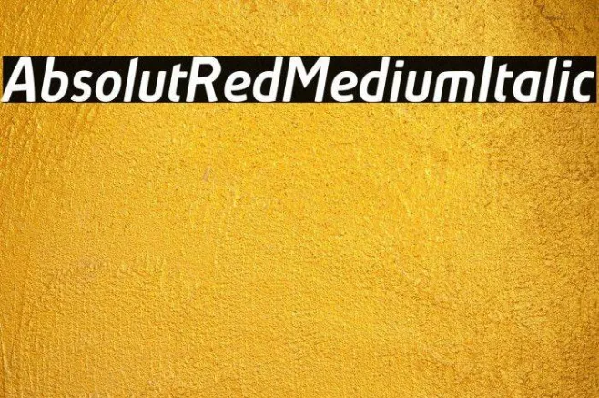 AbsolutRed-MediumItalic Example 2