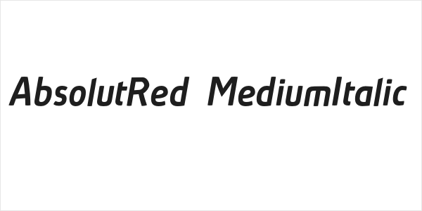 AbsolutRed-MediumItalic Logo