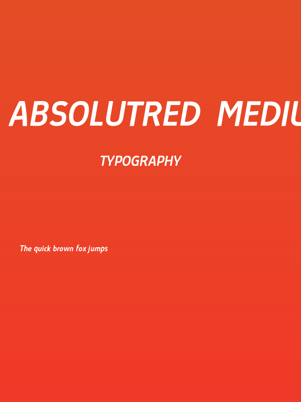 AbsolutRed-MediumItalic Poster