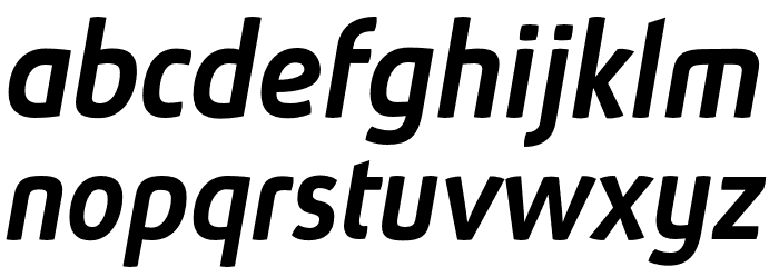 AbsolutRed-MediumItalic Font LOWERCASE