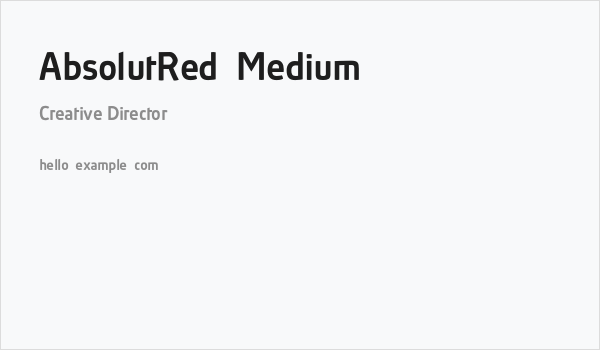 AbsolutRed-Medium Business Card