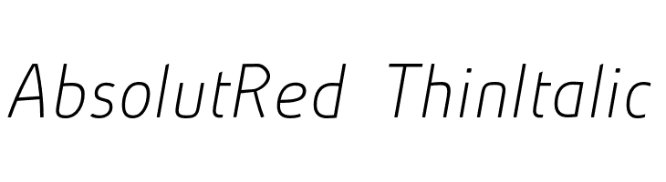 AbsolutRed-ThinItalic  font caratteri gratis