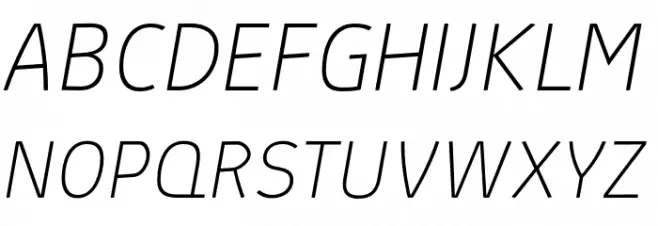 AbsolutRed-ThinItalic Schriftart Groß
