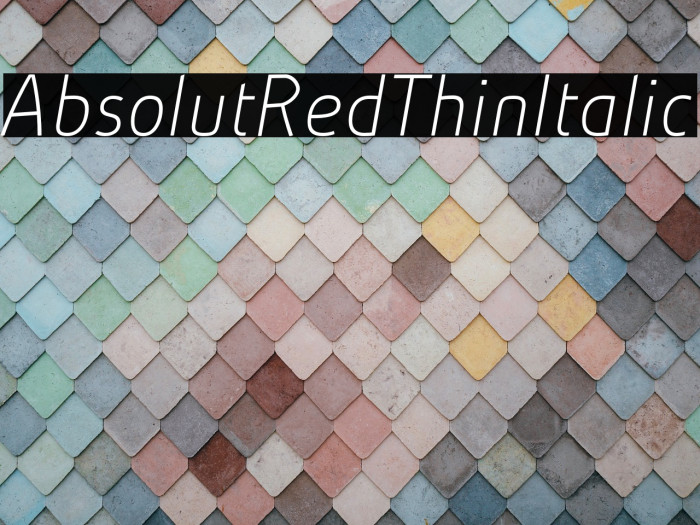 AbsolutRed-ThinItalic Example 1