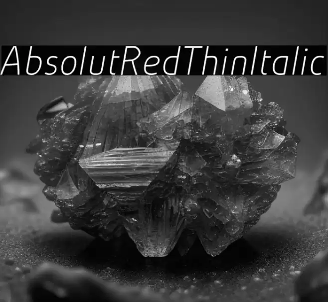 AbsolutRed-ThinItalic Font examples