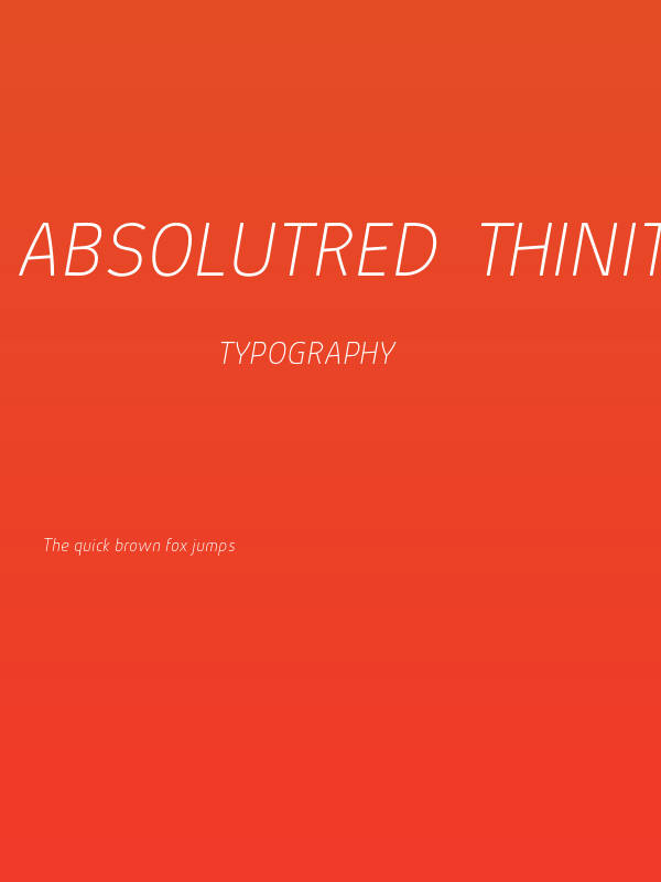 AbsolutRed-ThinItalic Poster