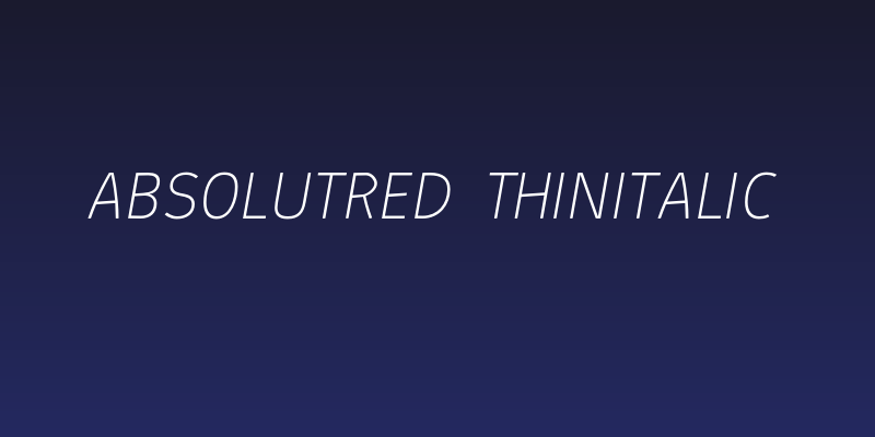 AbsolutRed-ThinItalic Social Header