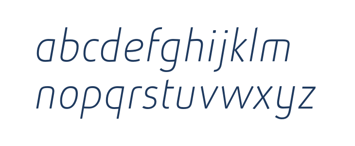 AbsolutRed-ThinItalic Lowercase