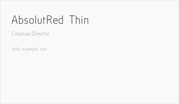 AbsolutRed-Thin Business Card