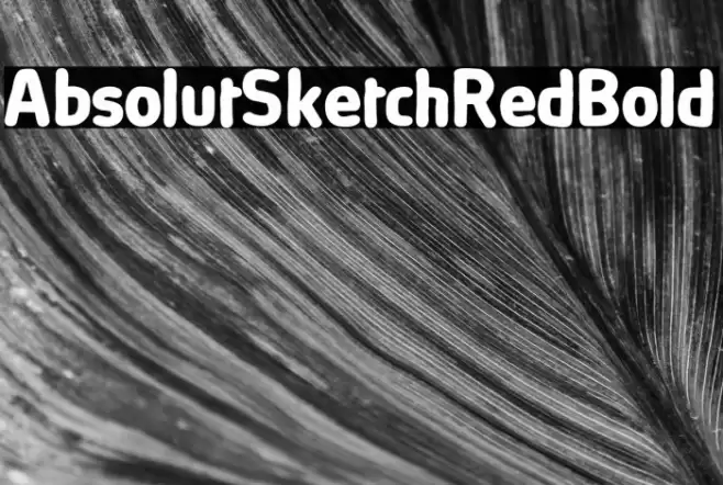 AbsolutSketchRed-Bold Font examples