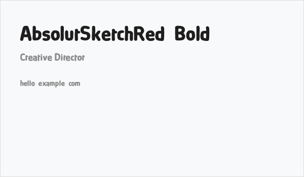 AbsolutSketchRed-Bold Business Card