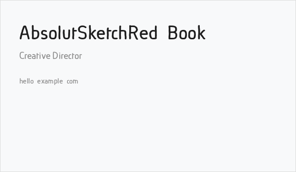 AbsolutSketchRed-Book Business Card