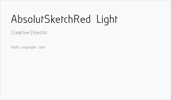AbsolutSketchRed-Light Business Card