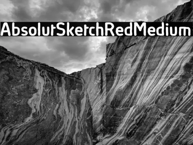 AbsolutSketchRed-Medium Font examples