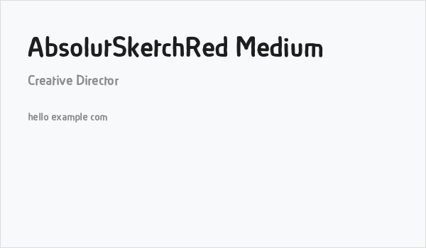 AbsolutSketchRed-Medium Business Card