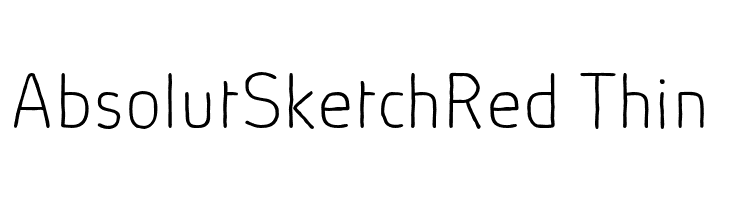 AbsolutSketchRed-Thin  नि: शुल्क फ़ॉन्ट्स डाउनलोड