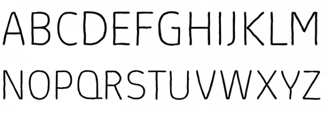 AbsolutSketchRed-Thin 字体 大写