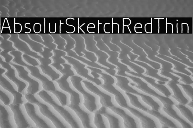AbsolutSketchRed-Thin Font examples