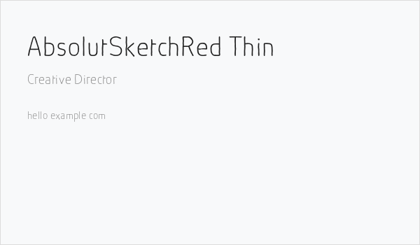 AbsolutSketchRed-Thin Business Card