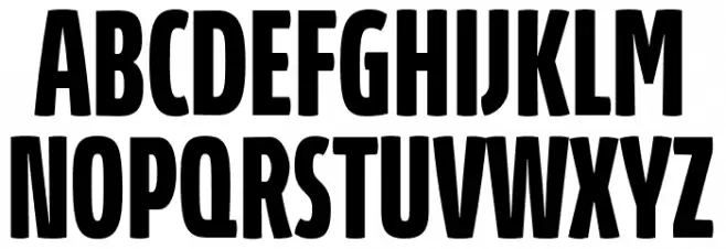 AbsolutUltraCondensedRed-Bold Schriftart Groß