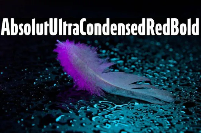 AbsolutUltraCondensedRed-Bold Example 2