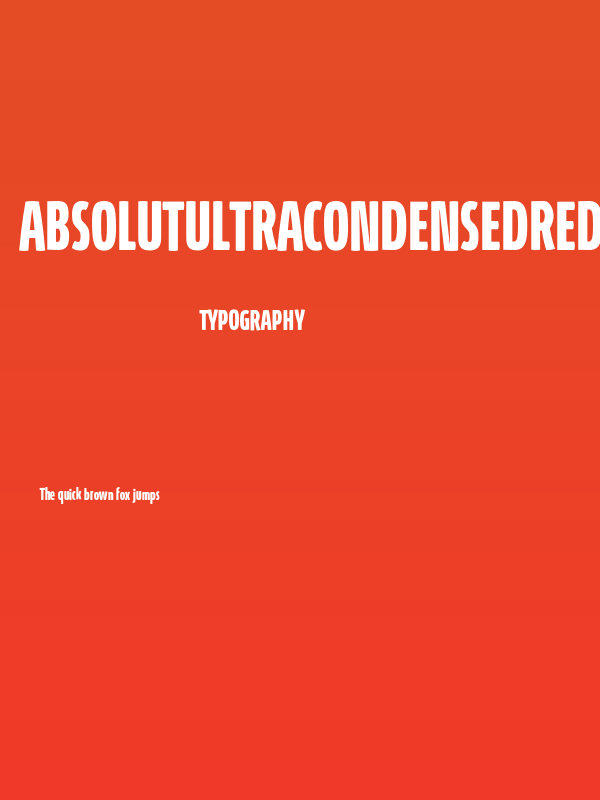 AbsolutUltraCondensedRed-Bold Poster