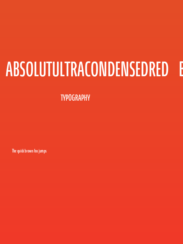 AbsolutUltraCondensedRed-Book Poster