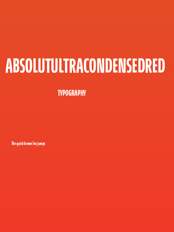 AbsolutUltraCondensedRed-Med Poster