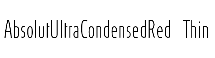 AbsolutUltraCondensedRed-Thin  Free Fonts Download